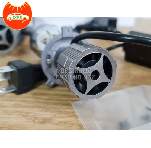 Bóng đèn H4 bi led 2 màu siêu sáng