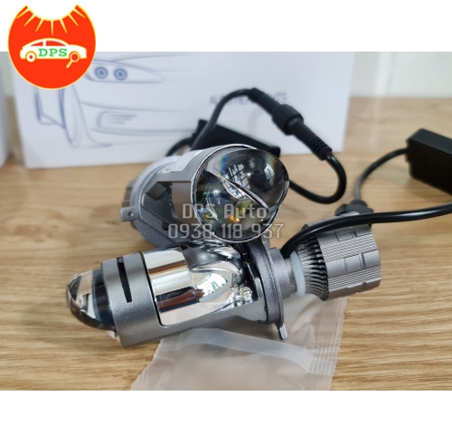 Bóng đèn H4 bi led 2 màu siêu sáng