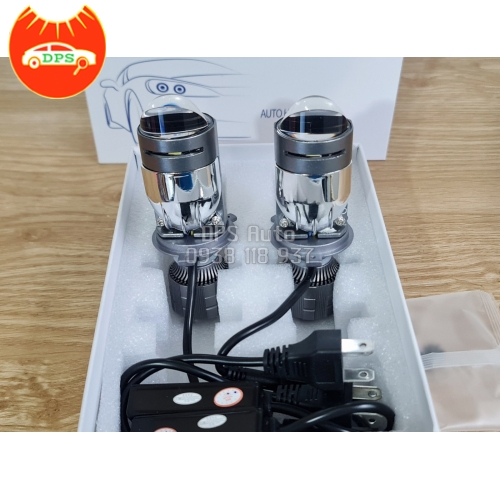 Bóng đèn H4 bi led 2 màu siêu sáng