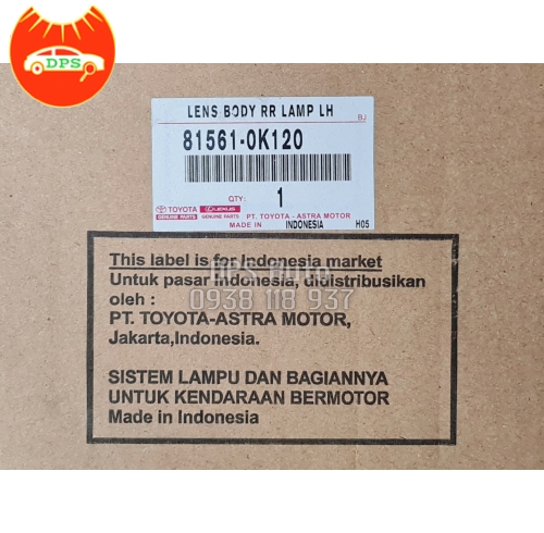 Đèn lái sau LH Toyota Innova 2009-2011 chính hãng 81561-0K120