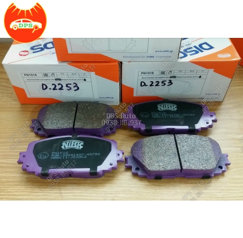 Bố thắng trước Toyota Vios Yaris 2007-2014 hiệu NiBK PN1518